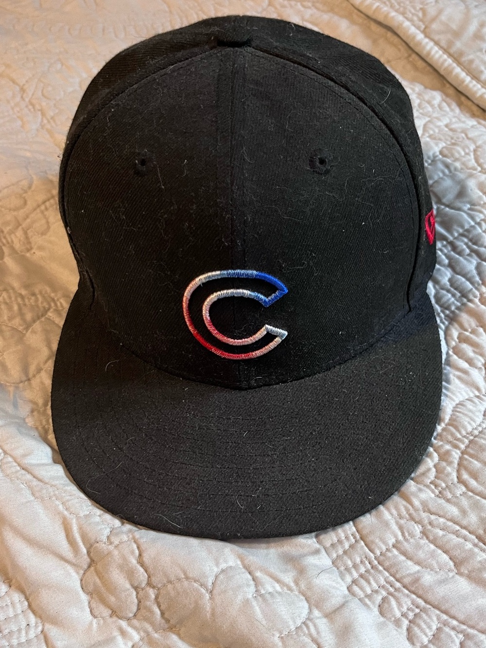 New Era Black 59FIFTY Fitted Cap with Multicolor Logo